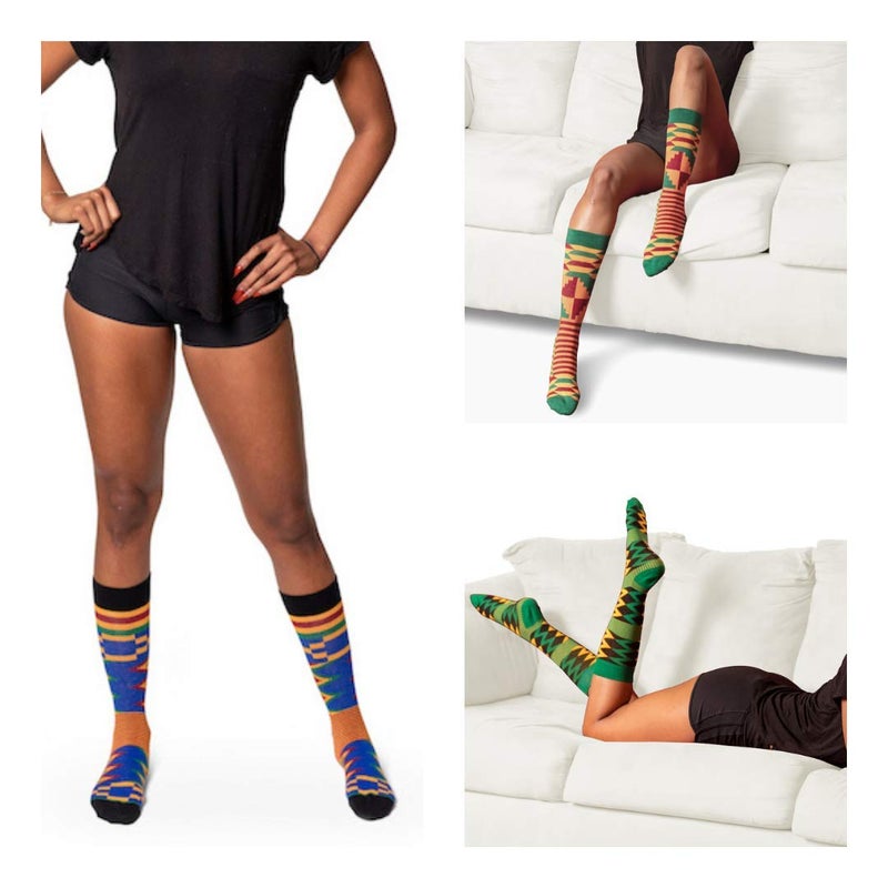 ADVANSYNC Premium Kente Cloth Socks (9-12, 3 Pack Bundle No 1) - Image 5